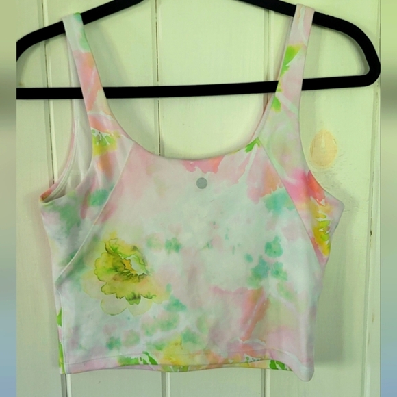 Harmony Balance Watercolor Print Bra Crop Top - Picture 3 of 10